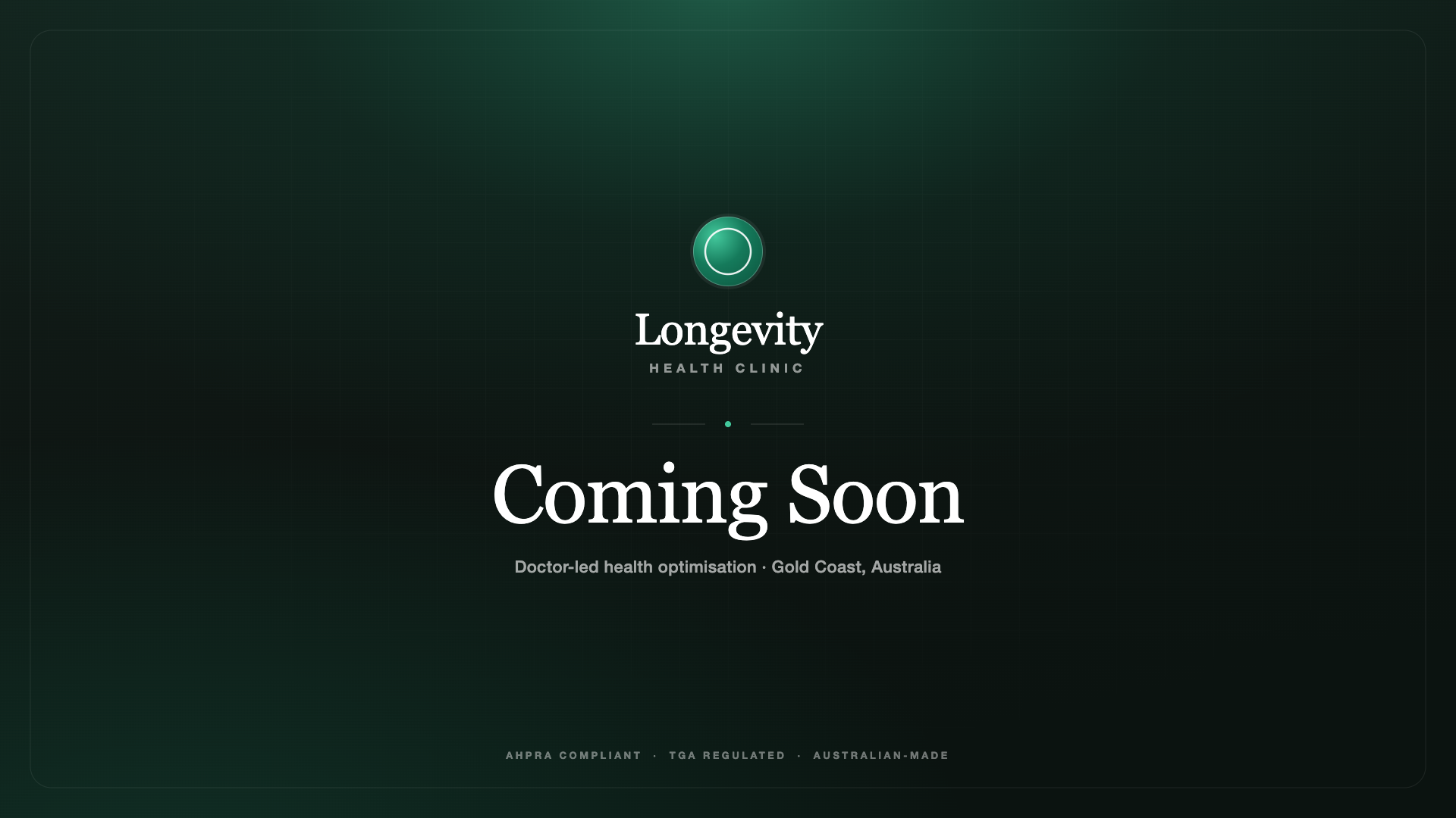 Longevity Health Clinic — Coming Soon